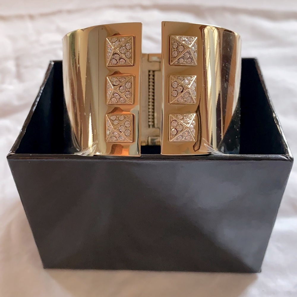 Victoria’s Secret gold and rhinestone bangle
